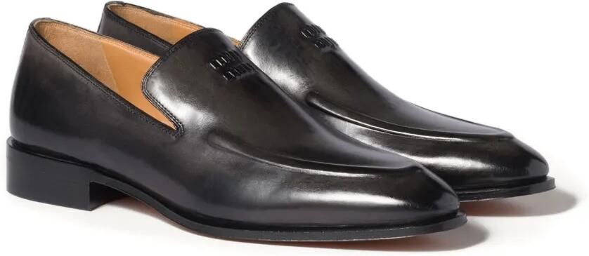 Miu Loafers met logo-reliëf Zwart - Foto 4