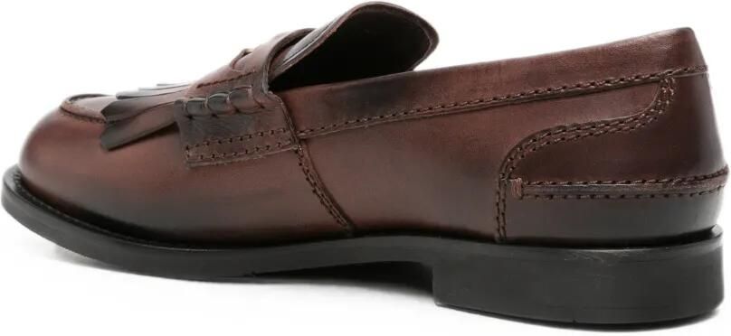 Miu Loafers met muntdetail en franje Bruin - Foto 2