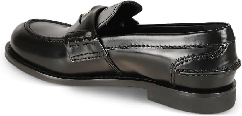 Miu Loafers met ronde neus en muntdetail Zwart - Foto 3
