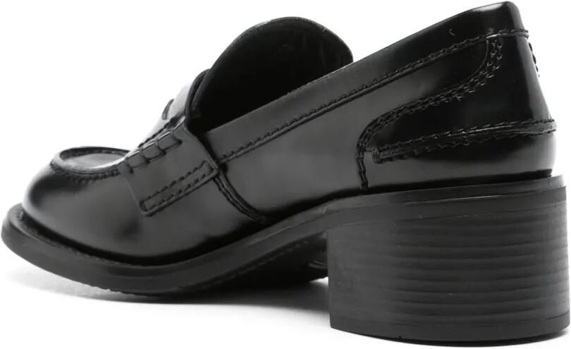 Miu Loafers verfraaid met munt en blokhak Zwart - Foto 3
