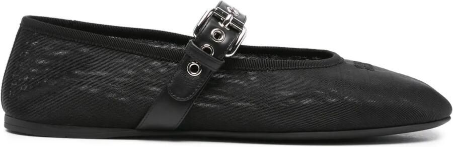 Miu Mesh ballerina's Zwart