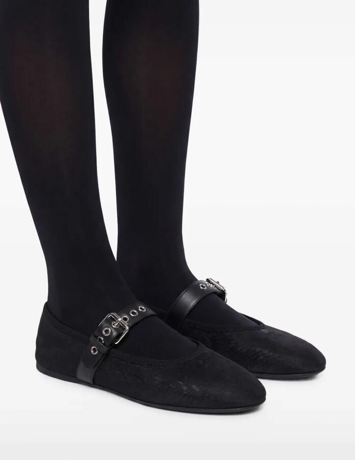 Miu Mesh ballerina's Zwart - Foto 2