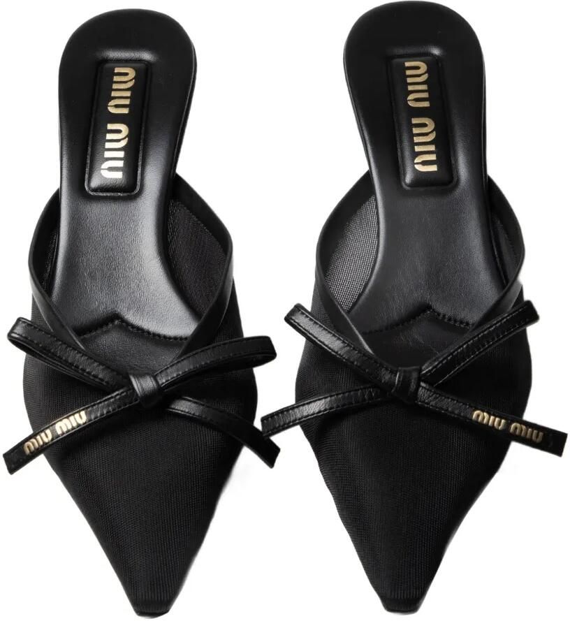 Miu Mesh pumps verfraaid met strik Zwart - Foto 4
