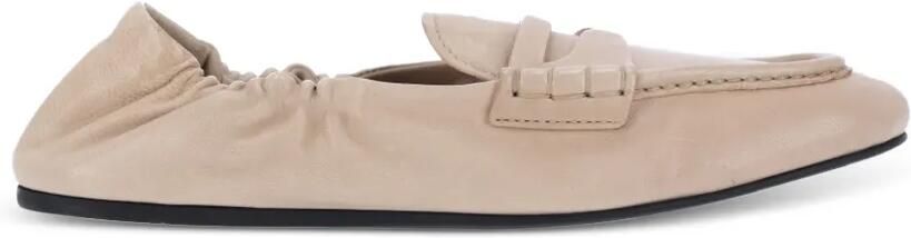 Miu Nappaleren loafers met ruches Beige - Foto 3