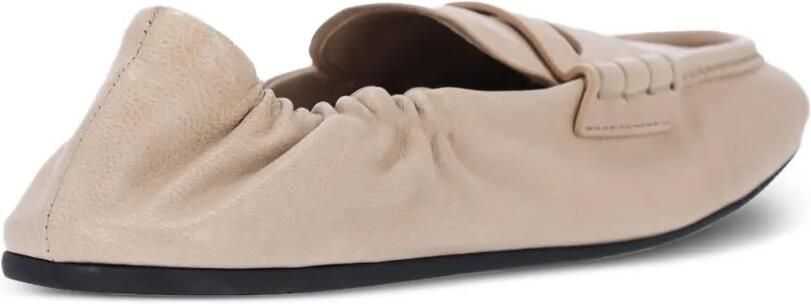 Miu Nappaleren loafers met ruches Beige - Foto 2
