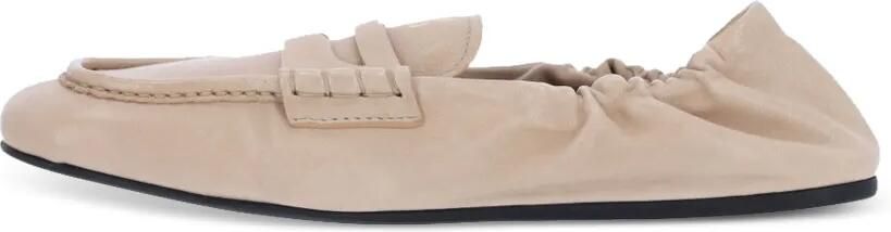 Miu Nappaleren loafers met ruches Beige - Foto 4