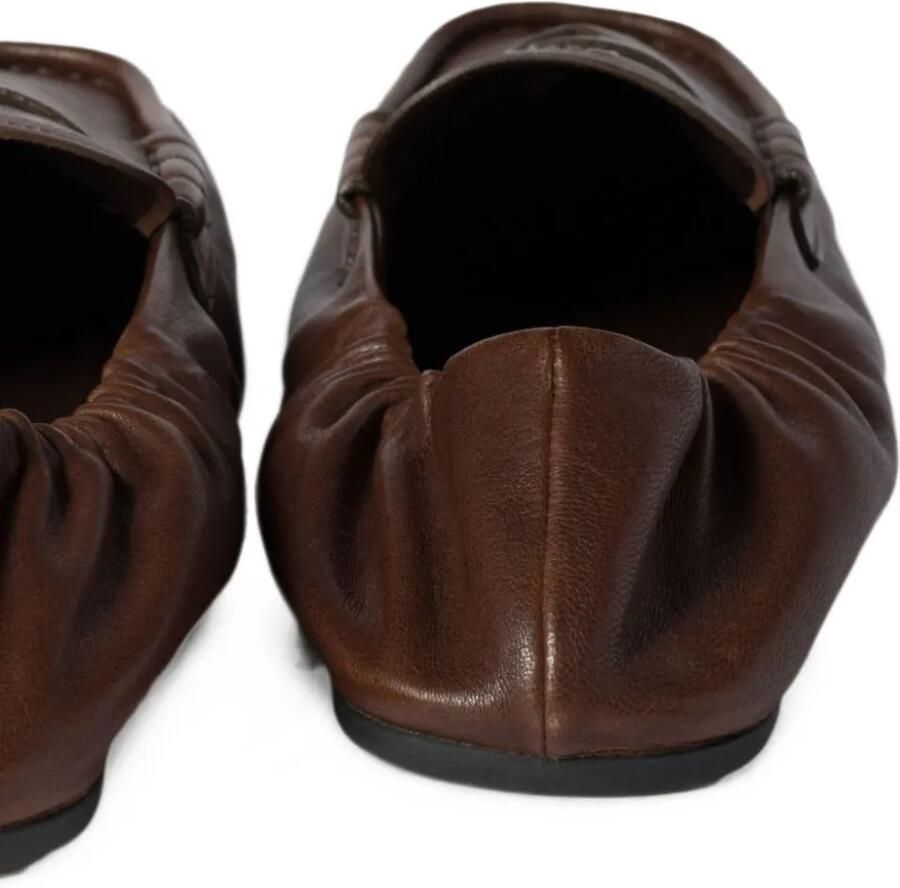 Miu Penny loafers met logo-reliëf Bruin - Foto 2