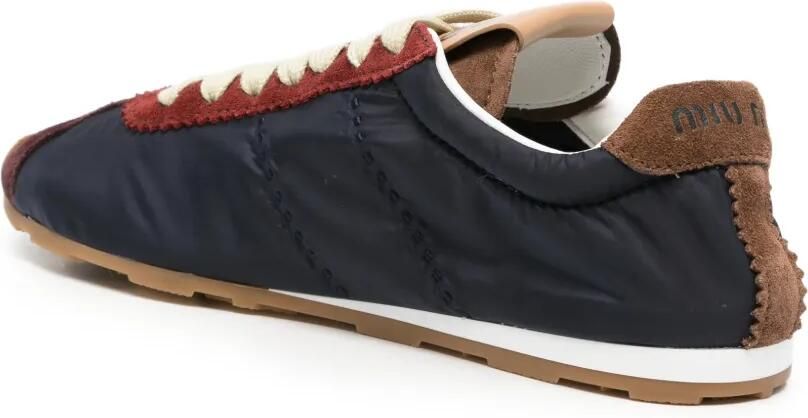 Miu Plume sneakers met suède afwerking en vlakken Blauw - Foto 3