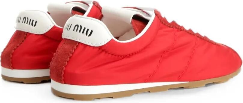 Miu Plume sneakers van technische stof en suède Rood - Foto 5