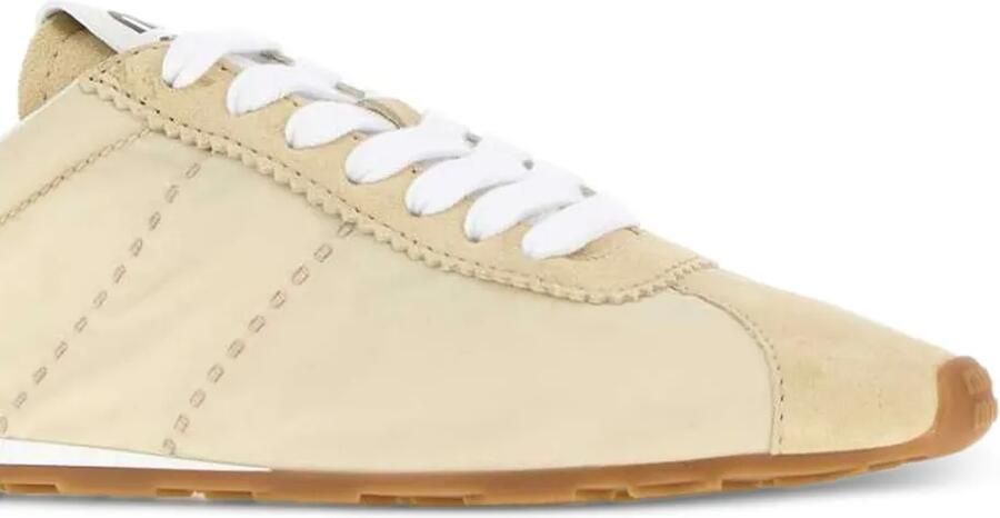 Miu Plume suède sneakers Beige