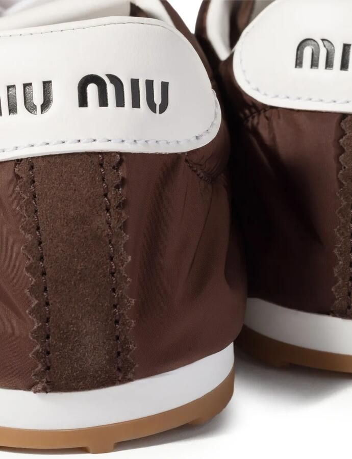 Miu Plume suède sneakers Bruin - Foto 2