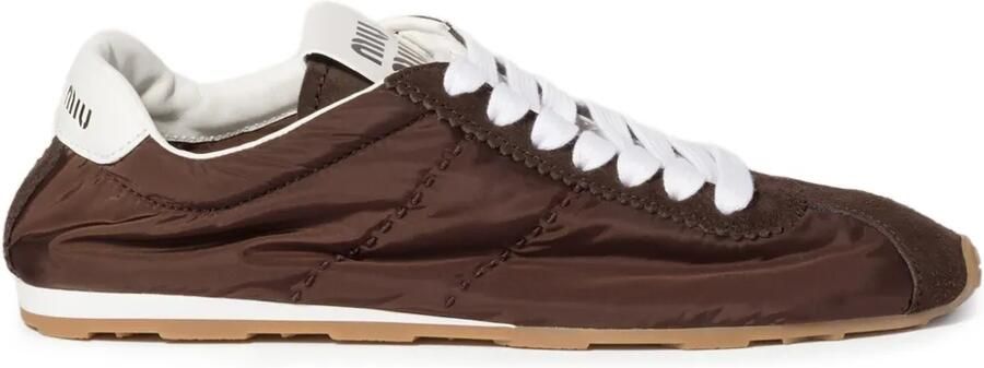 Miu Plume suède sneakers Bruin - Foto 3