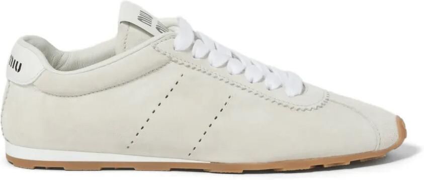 Miu Plume suède sneakers Wit