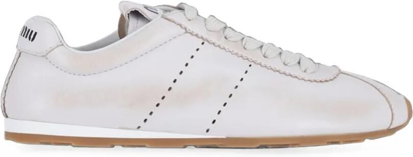 Miu Plume suede sneakers Wit