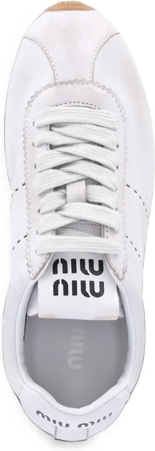 Miu Plume suede sneakers Wit - Foto 4