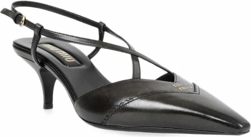 Miu pointed-toe slingback pumps Zwart - Foto 3