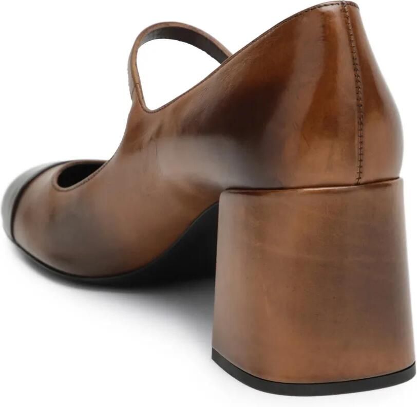 Miu Pumps met blokhak en kapneus Bruin - Foto 2