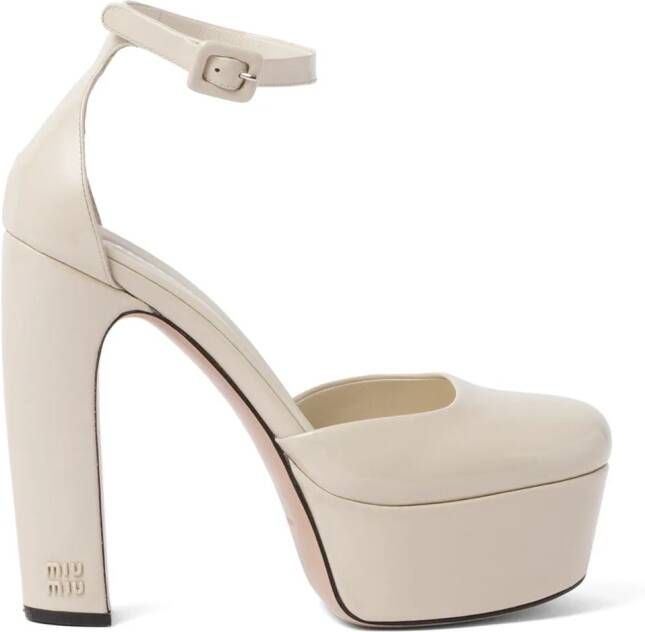 Miu Pumps met plateauzool Wit