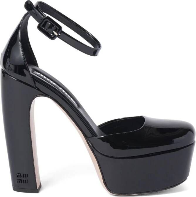 Miu Pumps met plateauzool Zwart