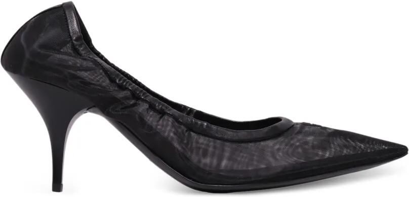 Miu Pumps met puntige neus en mesh vlakken Zwart