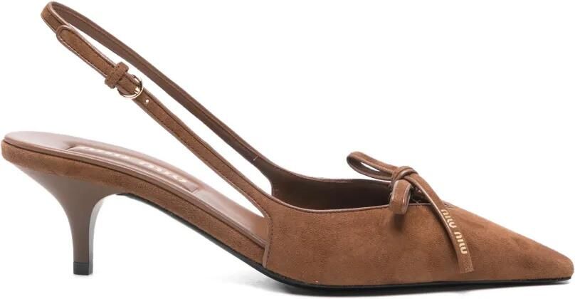 Miu Pumps met strik Bruin