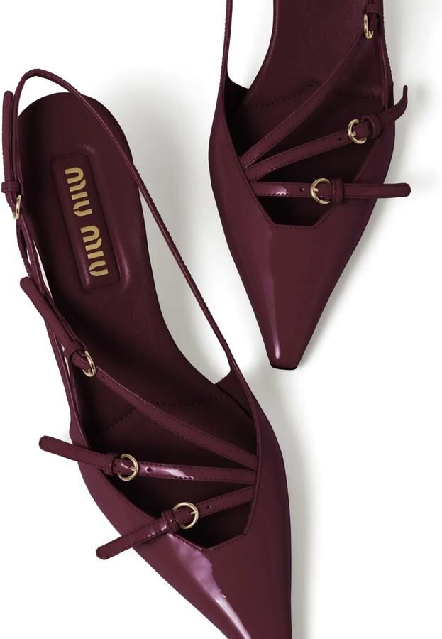 Miu Pumps verfraaid met gesp Rood - Foto 3