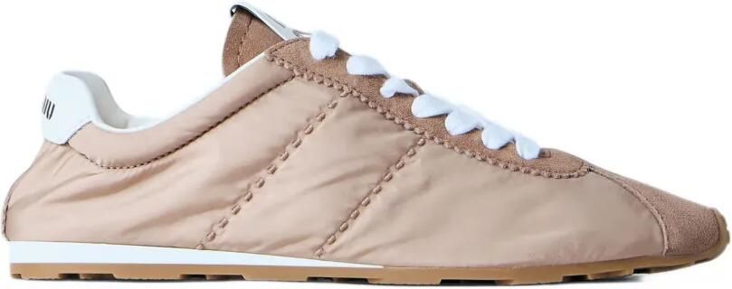 Miu quilted panel sneakers Beige