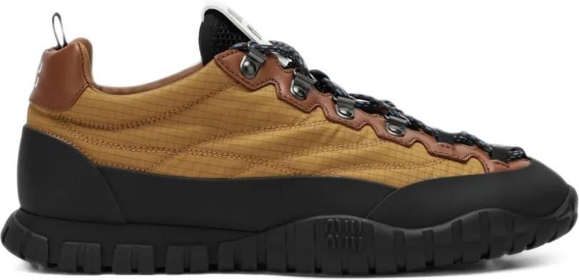 Miu ripstop-leather sneakers Bruin
