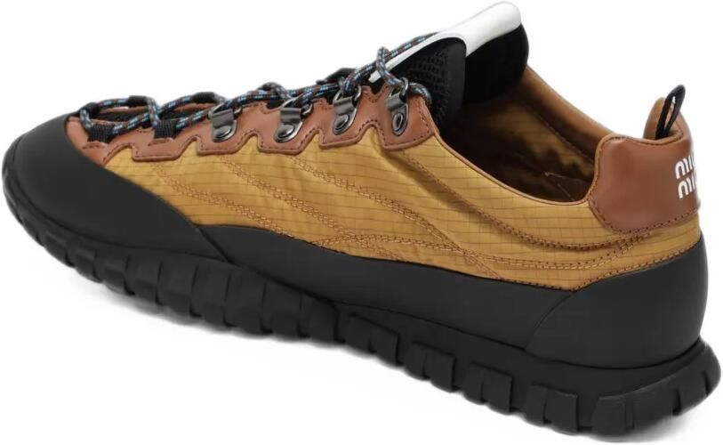 Miu ripstop-leather sneakers Bruin - Foto 2