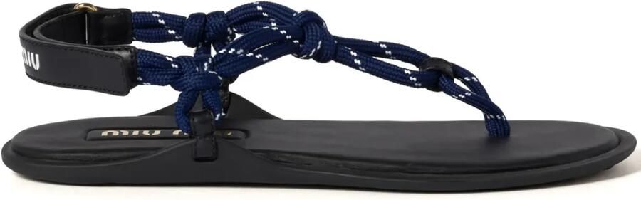 Miu Rivière sandalen met koord Blauw