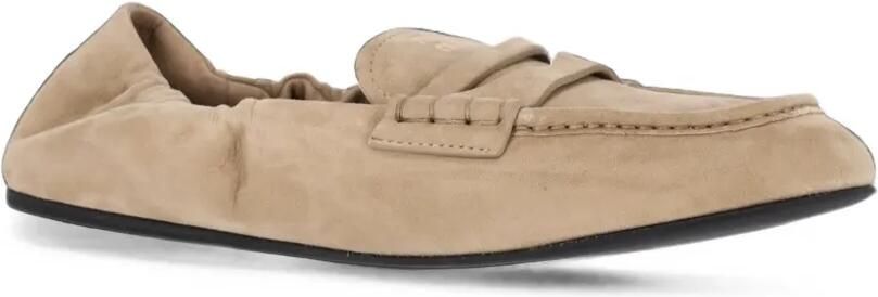 Miu ruched-detail loafers Beige - Foto 4