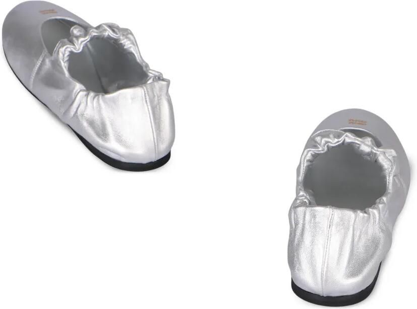 Miu Ruches nappa ballerina's Zilver - Foto 2