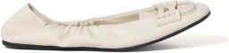 Miu Ruches nappa leather loafers Wit
