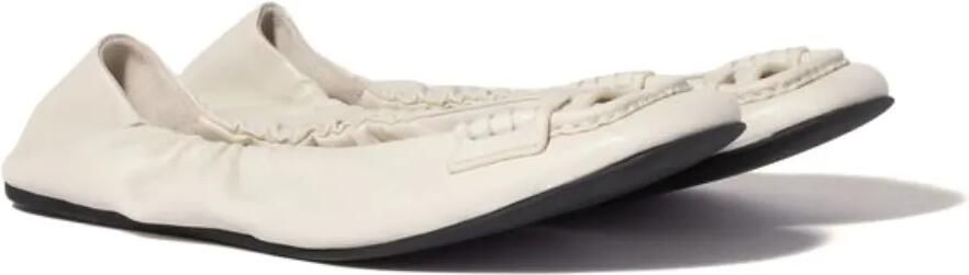 Miu Ruches nappa leather loafers Wit - Foto 4