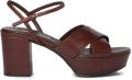 Miu Sandalen met gekruiste bandjes Bruin - Bruin