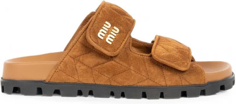 Miu Sandalen met klittenband Bruin