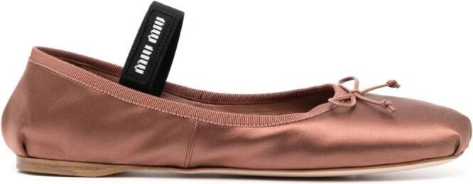 Miu satin ballerina shoes Bruin