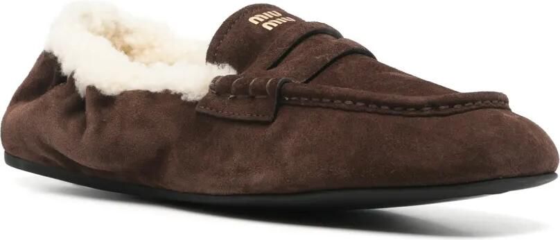 Miu Lammy loafers Bruin - Foto 3