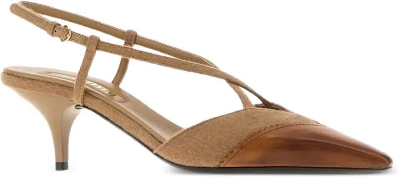 Miu Slingback pumps met puntige neus Bruin - Foto 2