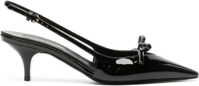 Miu Slingback pumps verfraaid met strik Zwart