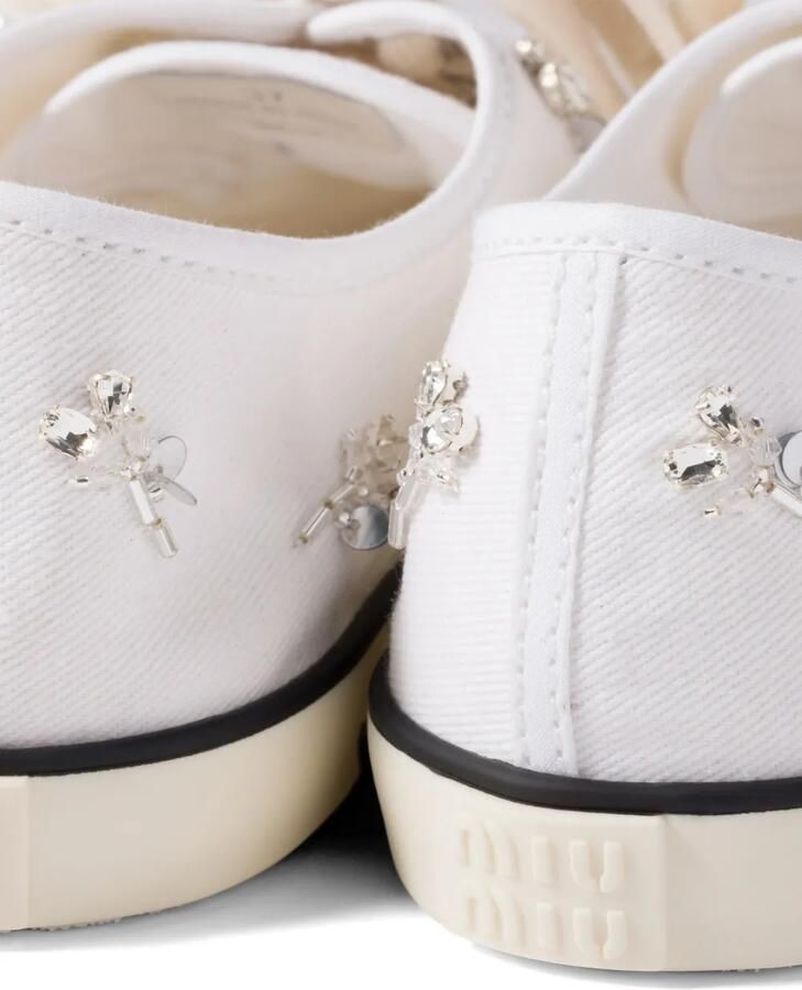 Miu Sneakers met borduurwerk Wit - Foto 2