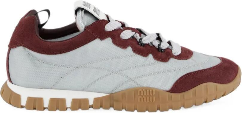 Miu Sneakers met logopatch Grijs