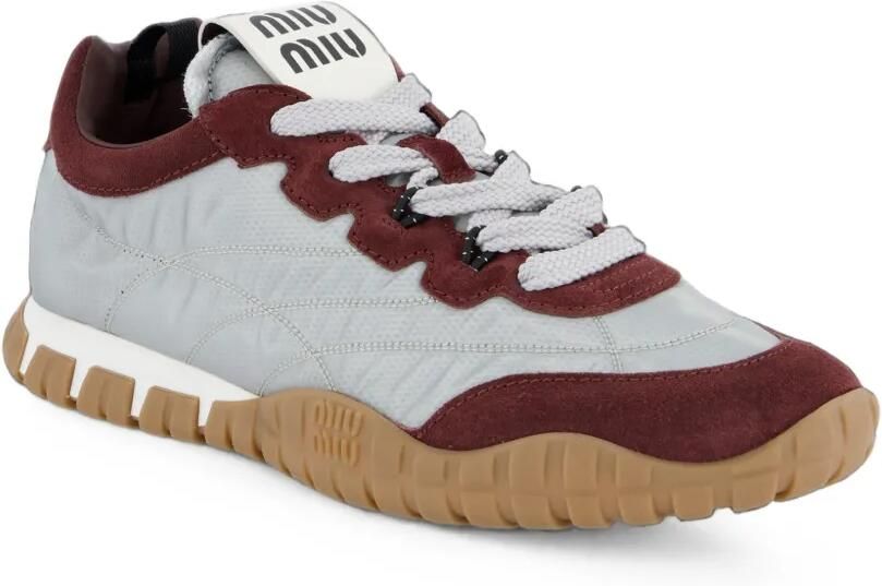 Miu Sneakers met logopatch Grijs - Foto 3