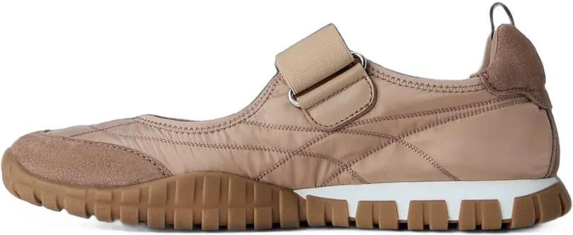 Miu Sneakers met mesh vlakken en klittenband Beige - Foto 4