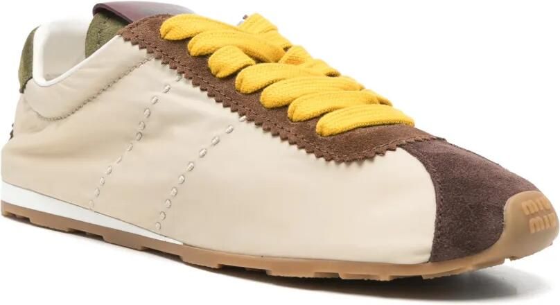Miu Sneakers met suède afwerking Beige - Foto 2