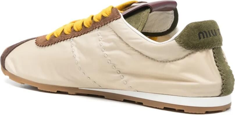 Miu Sneakers met suède afwerking Beige - Foto 3