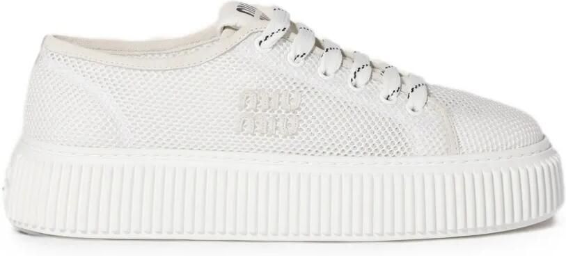 Miu Sneakers van mesh-stof Wit