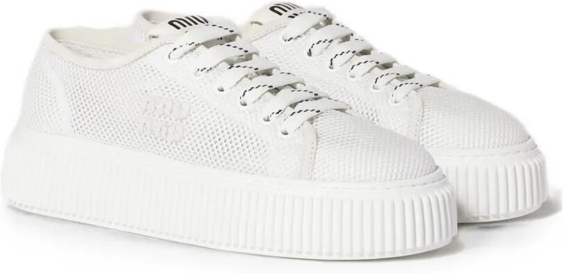 Miu Sneakers van mesh-stof Wit - Foto 4