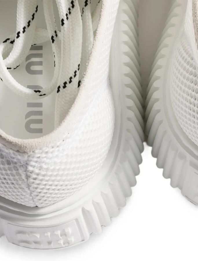 Miu Sneakers van mesh-stof Wit - Foto 2
