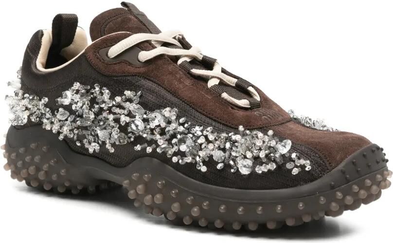 Miu Sneakers verfraaid met kristallen Bruin - Foto 3